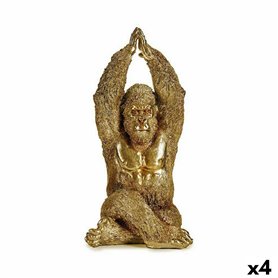 Figurine Décorative Yoga Gorille Doré 17 x 36 x 19,5 cm (4 Unités) 169,99 €