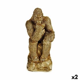 Figurine Décorative Gorille Doré 20,5 x 47 x 23,5 cm (2 Unités) 199,99 €