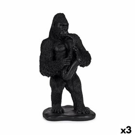 Figurine Décorative Gorille Saxophone Noir 15 x 38,8 x 22 cm (3 Unités) 209,99 €