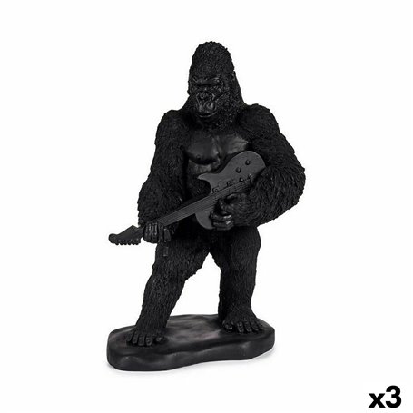 Figurine Décorative Gorille Guitare Noir 17,5 x 38 x 27 cm (3 Unités) 209,99 €