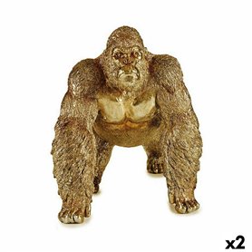 Figurine Décorative Gorille Doré 20 x 27,5 x 34 cm (2 Unités) 173,99 €