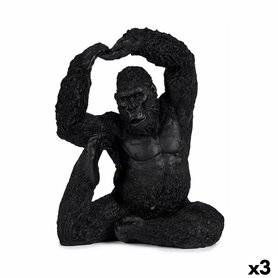 Figurine Décorative Yoga Gorille Noir 15,2 x 31,5 x 26,5 cm (3 Unités) 168,99 €