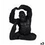 Figurine Décorative Yoga Gorille Noir 15,2 x 31,5 x 26,5 cm (3 Unités) 168,99 €