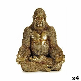 Figurine Décorative Gorille Yoga Doré 19 x 26,5 x 22 cm (4 Unités) 169,99 €