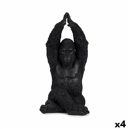 Figurine Décorative Gorille Yoga Noir 18 x 36,5 x 19,5 cm (4 Unités) 169,99 €