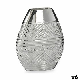 Vase Largeur Argenté Céramique 9,8 x 26,5 x 22 cm (6 Unités) 146,99 €
