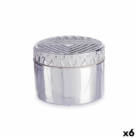 Boîte à bijoux Argenté Céramique 13,5 x 9,5 x 13,5 cm (6 Unités) 137,99 €