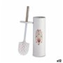 Brosse de salle de wc Art Nouveau Blanc Bronze Acier Plastique 9,5 x 37, 127,99 €