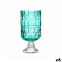 Vase Taillé Turquoise Verre 13 x 26,5 x 13 cm (6 Unités) 132,99 €