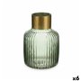 Vase Rayures Vert Doré verre 14,5 x 22 x 14,5 cm (6 Unités) 140,99 €