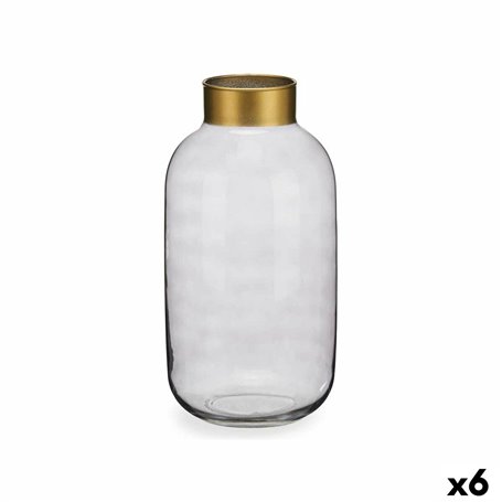 Vase Gris Doré verre 14,5 x 29,5 x 14,5 cm (6 Unités) 169,99 €