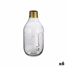 Vase Visage Gris verre 11 x 24,5 x 12 cm (6 Unités) 114,99 €