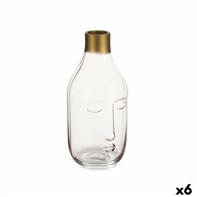 Vase Visage Rose verre 11 x 24,5 x 12 cm (6 Unités) 114,99 €