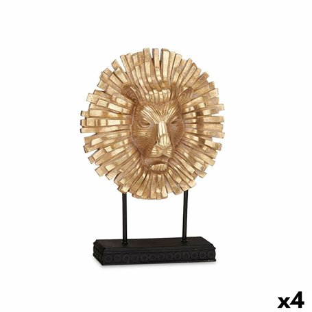 Figurine Décorative Lion Noir Doré 28 x 38,5 x 11,5 cm (4 Unités) 169,99 €