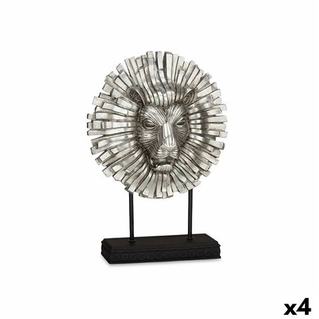 Figurine Décorative Lion Argenté 28 x 38,5 x 11,5 cm (4 Unités) 169,99 €