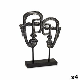 Figurine Décorative Visage Noir 27 x 32,5 x 10,5 cm (4 Unités) 128,99 €