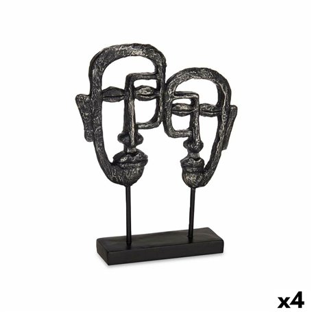 Figurine Décorative Visage Noir 27 x 32,5 x 10,5 cm (4 Unités) 128,99 €