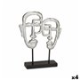 Figurine Décorative Visage Argenté 27 x 32,5 x 10,5 cm (4 Unités) 128,99 €