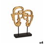 Figurine Décorative Visage Doré 27 x 32,5 x 10,5 cm (4 Unités) 128,99 €