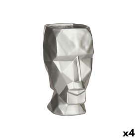 Vase 3D Visage Argenté Polyrésine 12 x 24,5 x 16 cm (4 Unités) 138,99 €