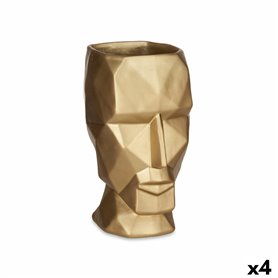 Vase 3D Visage Doré Polyrésine 12 x 24,5 x 16 cm (4 Unités) 138,99 €