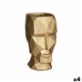 Vase 3D Visage Doré Polyrésine 12 x 24,5 x 16 cm (4 Unités) 138,99 €