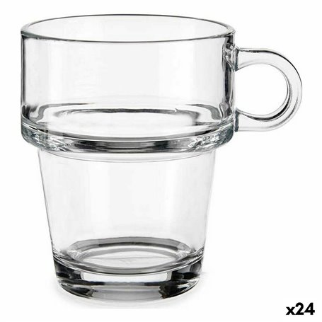 Tasse Empilable Transparent verre 270 ml (24 Unités) 89,99 €