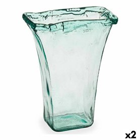 Vase 27 x 34,5 x 14 cm Verre Transparent (2 Unités) 68,99 €