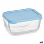 Boîte à lunch Snow 420 ml Bleu Transparent verre Polyéthylène (12 Unités 60,99 €