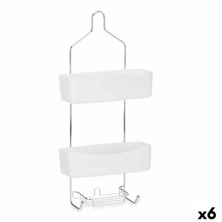 Rangement de douche 28 x 60 x 14 cm Métal Blanc Plastique (6 Unités) 183,99 €