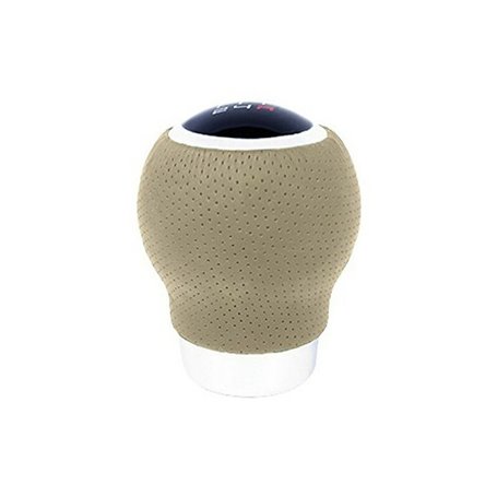 Pommeau de levier de vitesse BC Corona POM30167 Cuir Avec bouton Beige ( 49,99 €