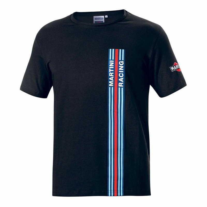 T-Shirt à manches courtes homme Sparco Martini Racing Noir (Taille S)