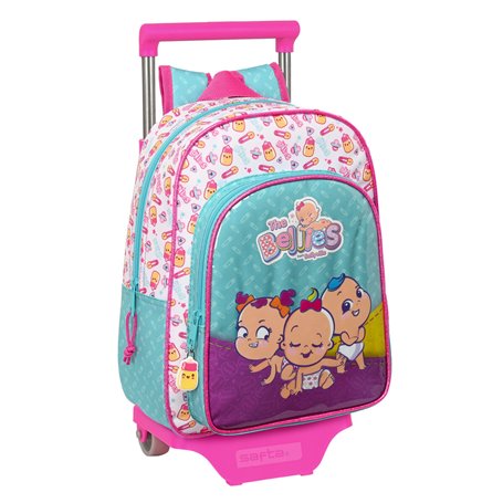 Cartable à roulettes The Bellies 26 x 34 x 11 cm Violet Turquoise Blanc 57,99 €