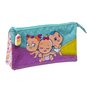 Trousse Fourre-Tout Triple The Bellies Violet Turquoise Blanc 22 x 12 x  22,99 €