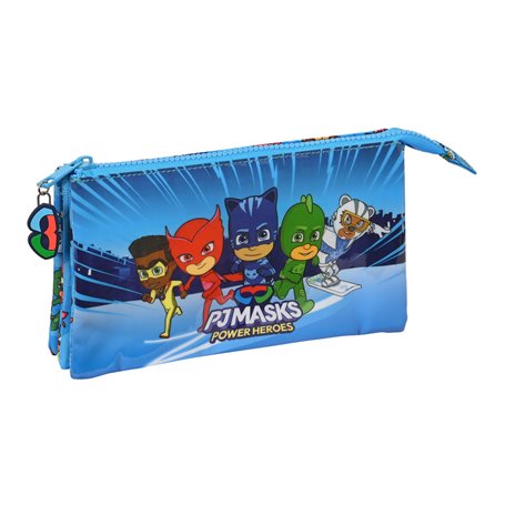 Trousse Fourre-Tout Triple PJ Masks Bleu 22 x 12 x 3 cm 22,99 €