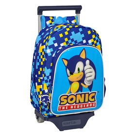 Cartable à roulettes Sonic Speed 26 x 34 x 11 cm Bleu 57,99 €