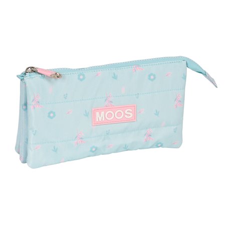 Trousse Fourre-Tout Triple Moos Garden Turquoise 22 x 12 x 3 cm 21,99 €