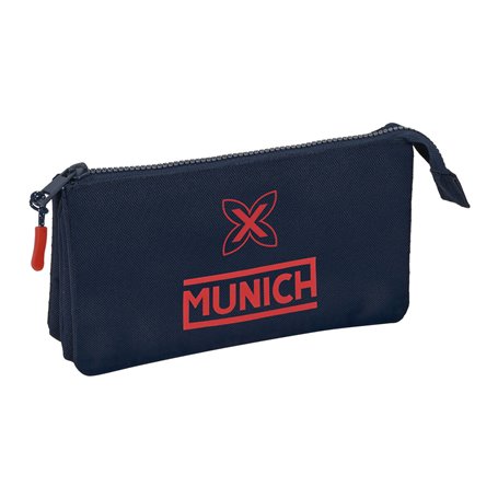 Trousse Fourre-Tout Triple Munich Flash Blue marine 22 x 12 x 3 cm 22,99 €