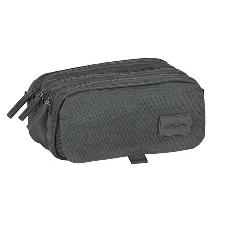 Trousse Fourre-Tout Triple Safta 21,5 x 10 x 8 cm Gris 27,99 €