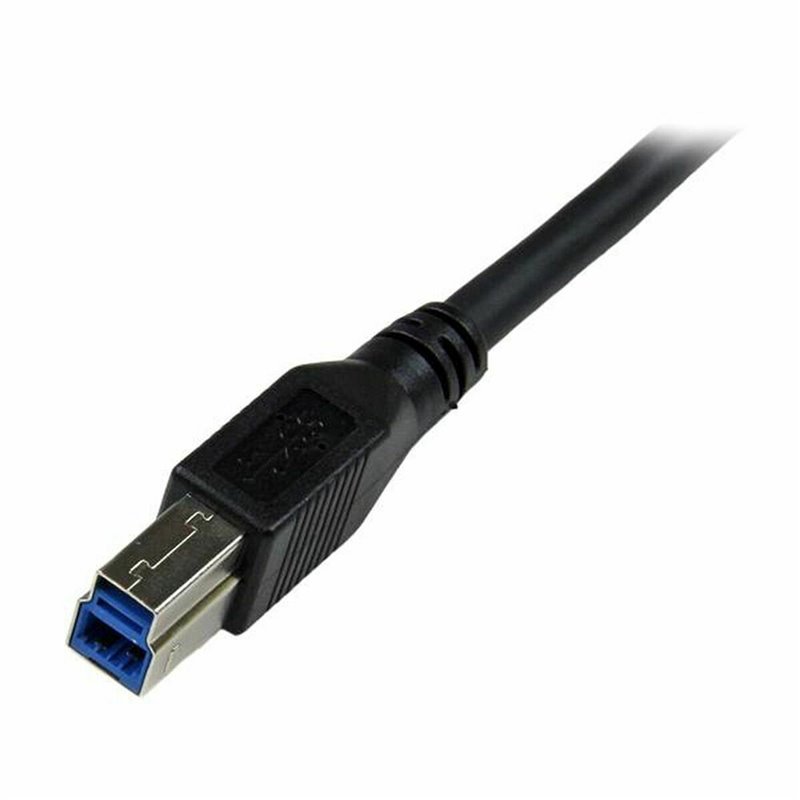 Image secondaire de Startech.com Câble USB 3.0 SuperSpeed A vers B coudé à angle droit 1 m - M/M - Noir