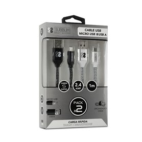 Câble Micro USB Subblim SUB-CAB-1MU001 1 m (2 Unités) 20,99 €