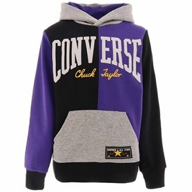 Sweat-shirt à capuche fille Converse Throwback Split Block Noir Multicou 59,99 €