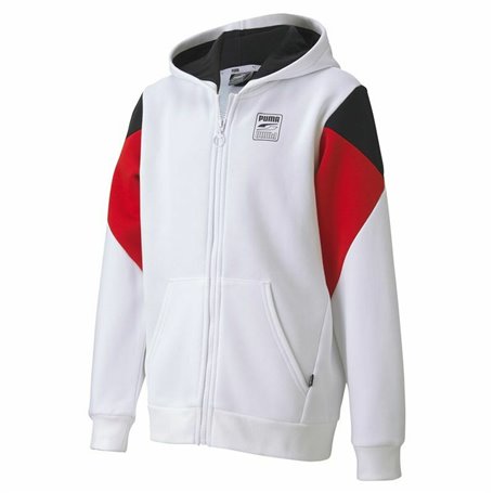 Veste de Sport pour Enfants Rebel Puma Block Full-Zip Hoodie Blanc 49,99 €