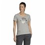 T-shirt à manches courtes femme Adidas Linear Gris clair 36,99 €