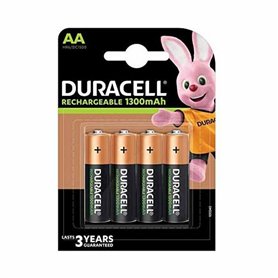 Piles Rechargeables AA DURACELL 1300 mAh 20,99 €