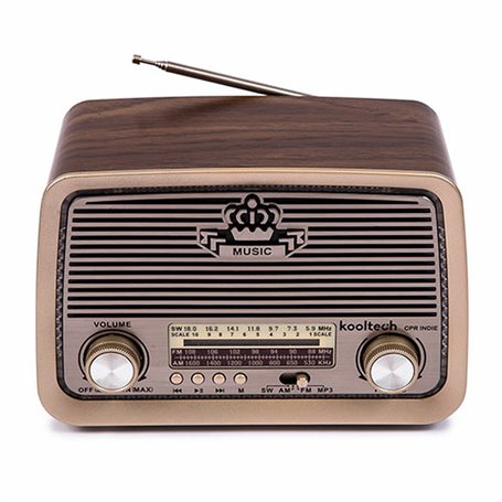 Radio Kooltech Am/Fm/Sw Bluetooth Marron 40,99 €