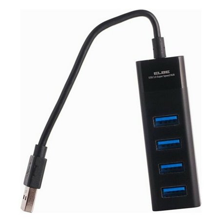 Hub USB 4 Ports 3.0 ELBE HUB401 Noir 21,99 €