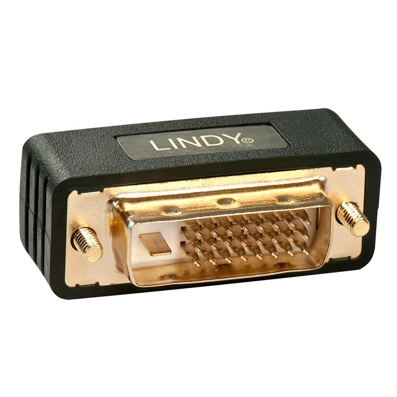 Lindy 41098 changeur de genre de câble DVI-I DVI-D Noir