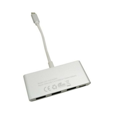 Hub USB C CoolBox COO-HUC3U3PD Aluminium Blanc 37,99 €