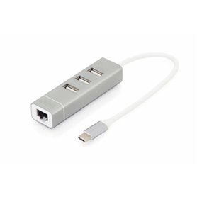 Hub USB Digitus DA-70253 Gris Aluminium 32,99 €